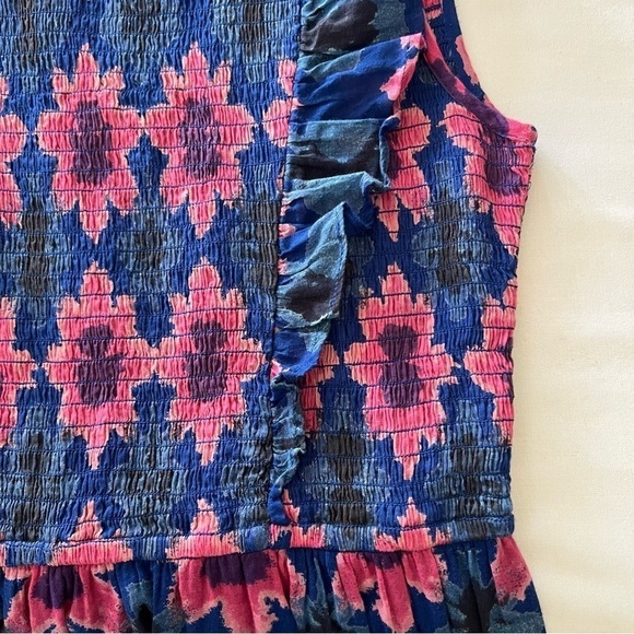Banjanan Iris Dress in Shibori Clamp Dye Blueprint - Picture 9 of 16